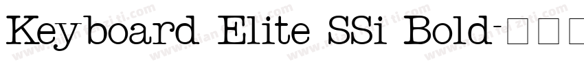 Keyboard Elite SSi Bold字体转换